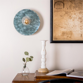 Bog Oak Blue Earth Wall Light